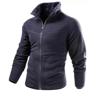 Casual Jacket Men’s Polar Fleece Jacket Reversible Without Hood