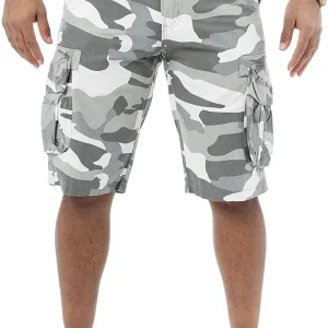 Mens Belted Cargo Shorts Relaxed Fit Casual Tactical Knee Length Cargo Shorts For Men