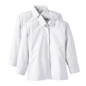 School Wear Non Iron Long Sleeve Blouse Made Of 65 Polyester 35 Cotton Fabric
