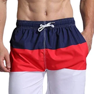 Swim Trunks For Men Quick Dry Drawstring Elasticated Waist Beach Surf Short Casual Loose Traveling Short Pants With Pockets