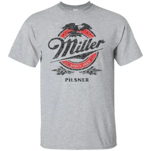 Wholesale Promotional Logo Printed T-shirts Miller Lite Beer T-shirt Custom Made In Bangladesh