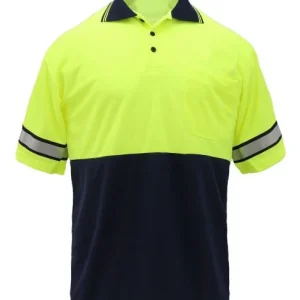 Wholesale Workwear Hivizi Two Tone Safety Short Sleeve Polo Shirt Manufacturers In Bangladesh Factory Supplier